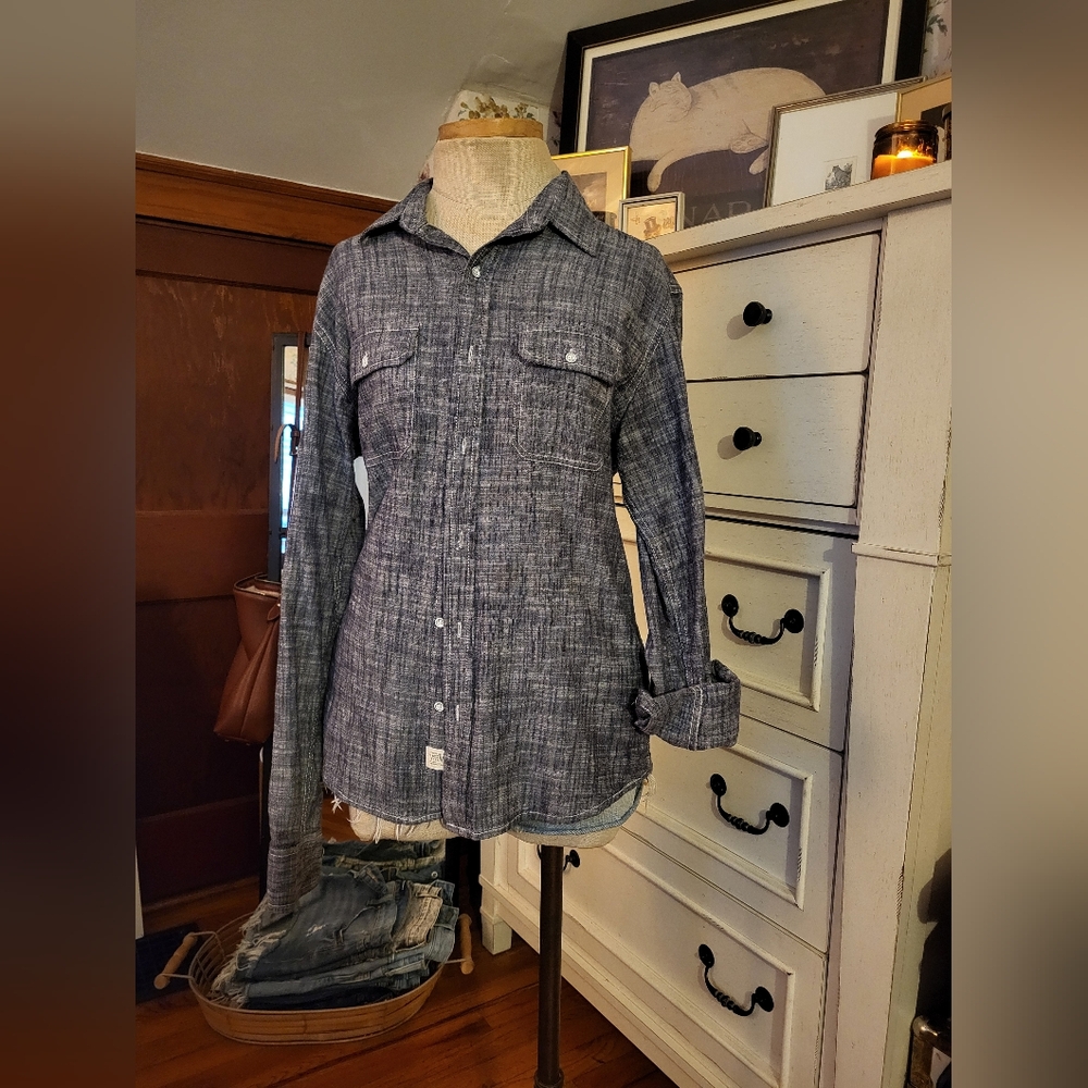PD&C cotton button down sz M
